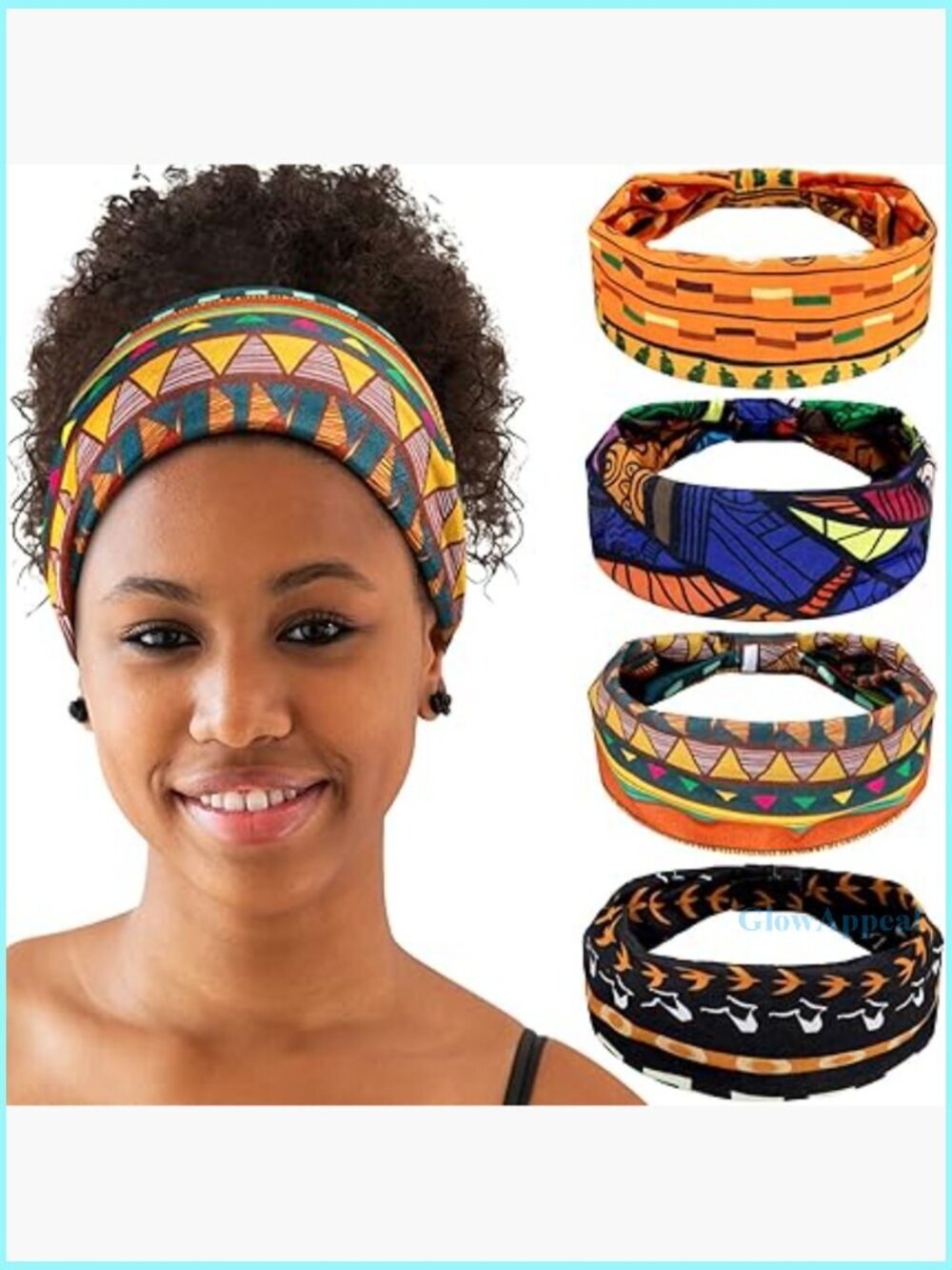 4 Pack Stretchy Knotted Turban Headbands Non Slip Yoga Workout Hair Accessories